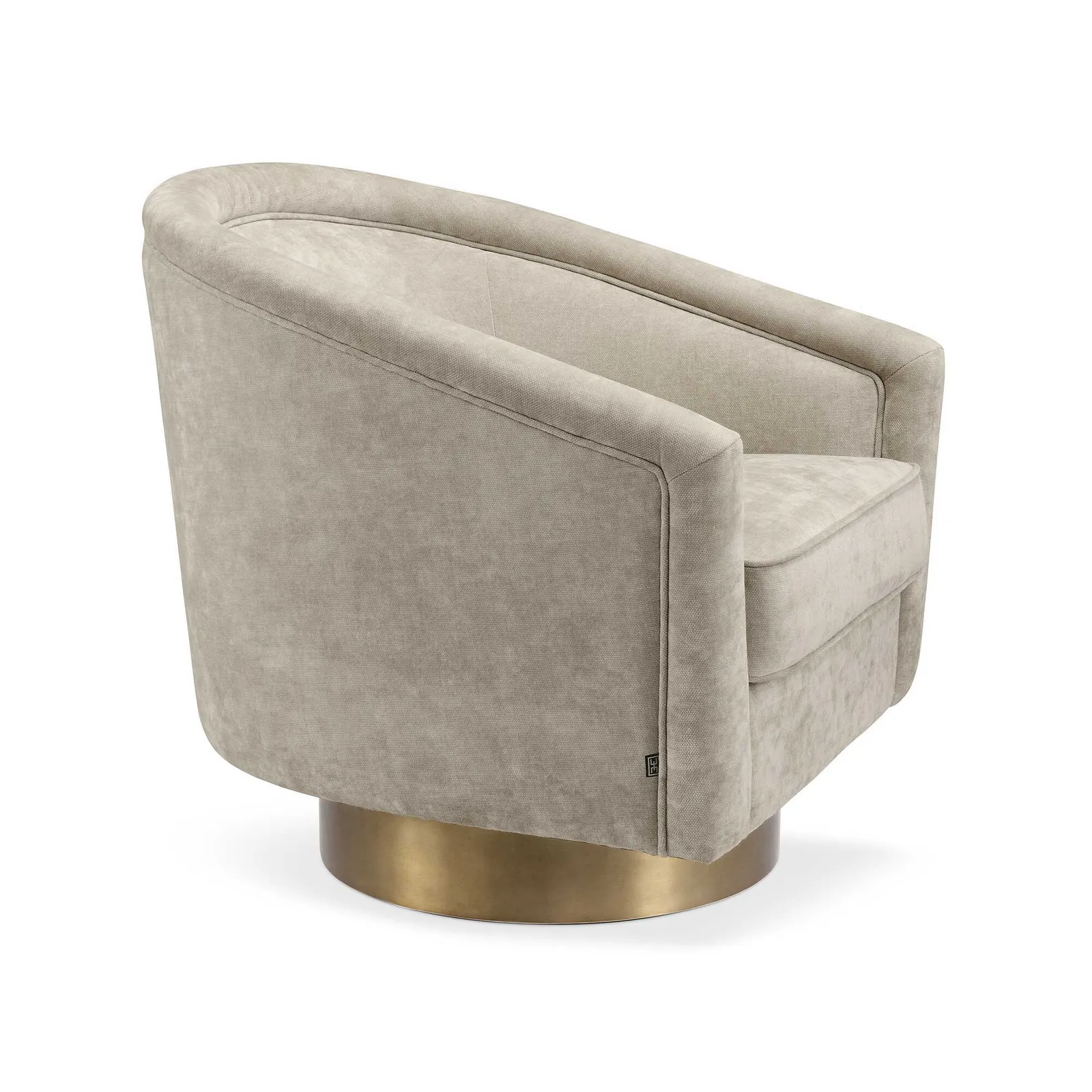 Eichholtz Catene Swivel Armchair, Neutral Fabric | Barker & Stonehouse 6