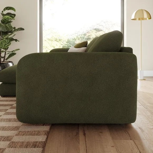 Luca Tonal Boucle Reversible Corner Chaise Sofa 2