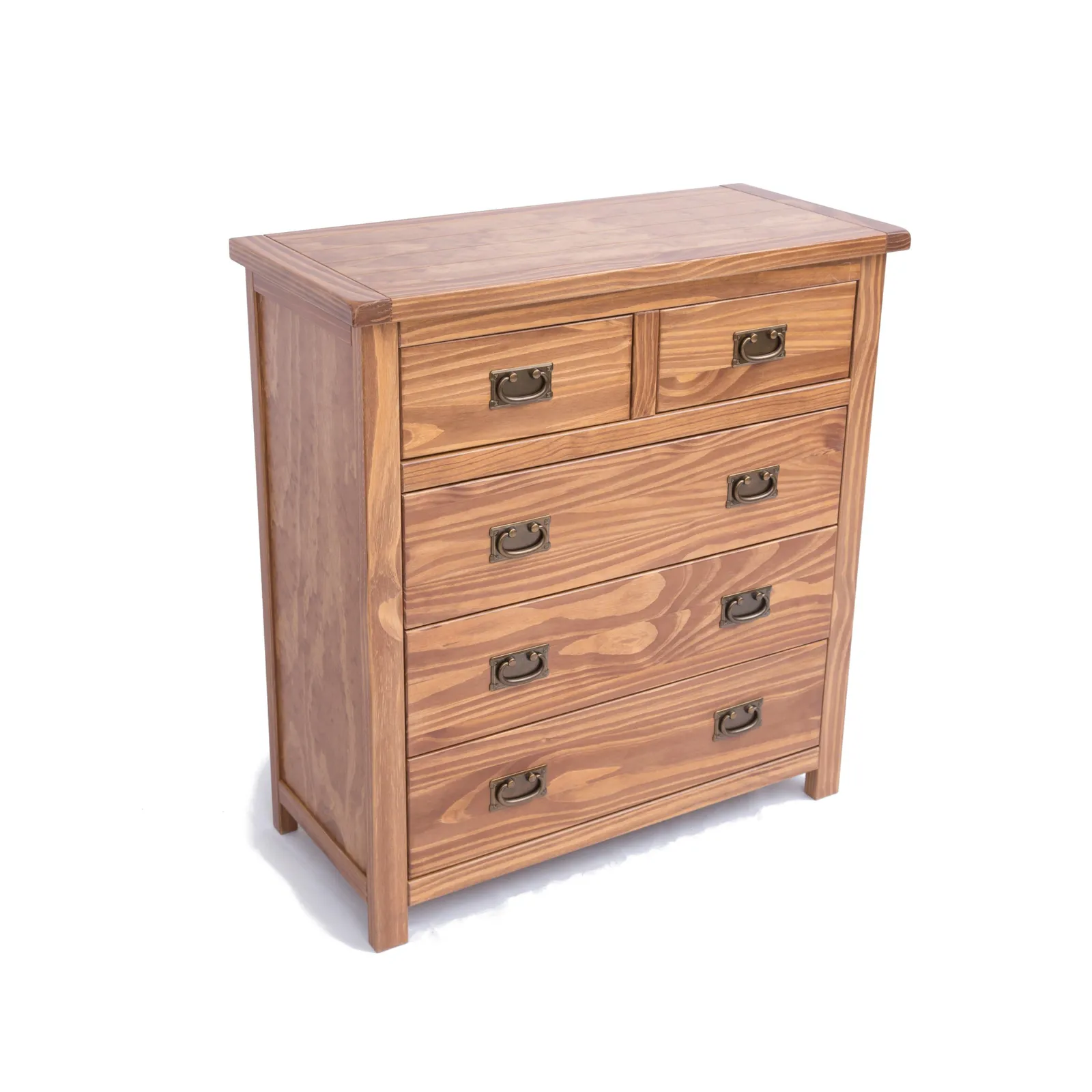 Cabinet Bits Padua 5 Drawer Chest of Drawers Bras Drop Handle in Brown 3