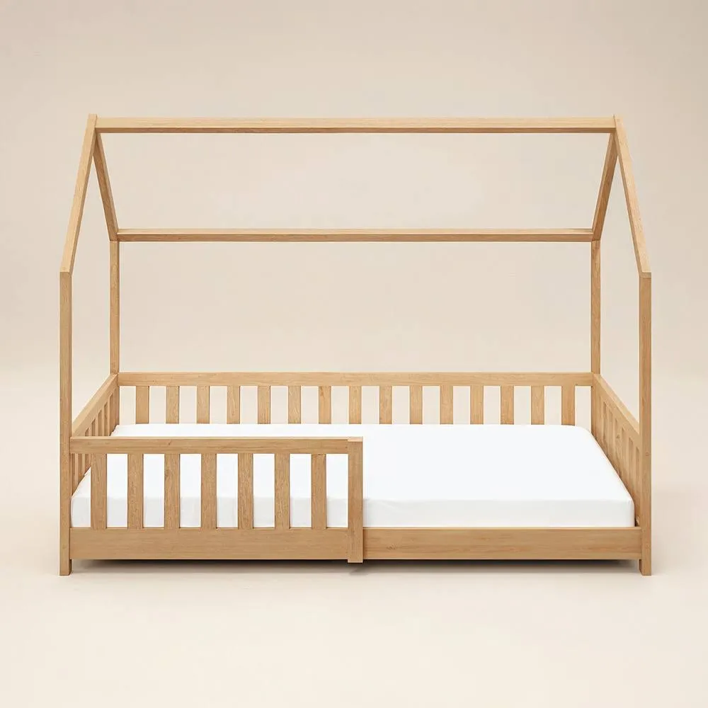 Flair Explorer Wooden Playhouse Bed with Rails in Light Brown 4