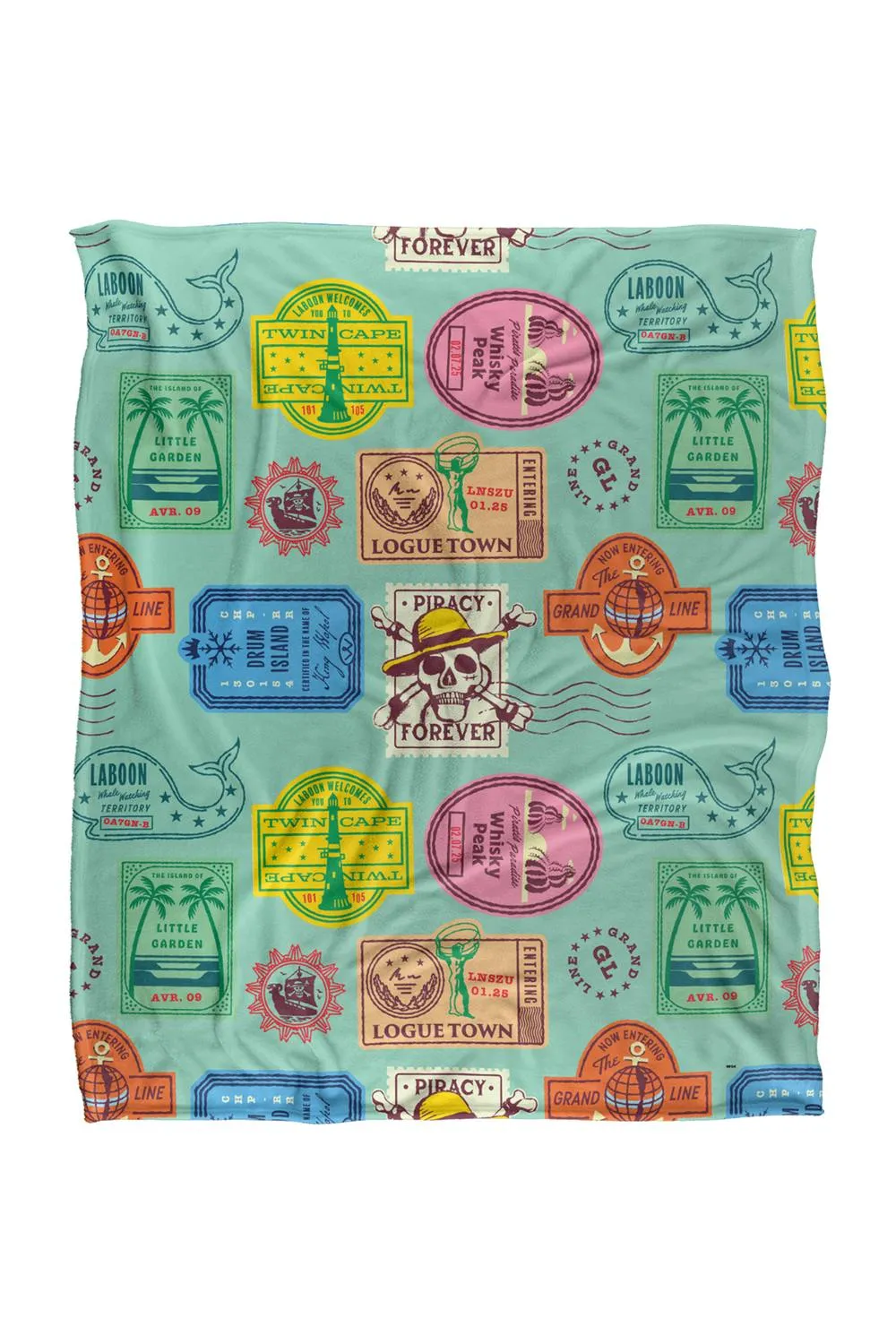 One Piece Straw Hat Crew Wanted Dead Or Alive Throw Blanket 152X127 Cm