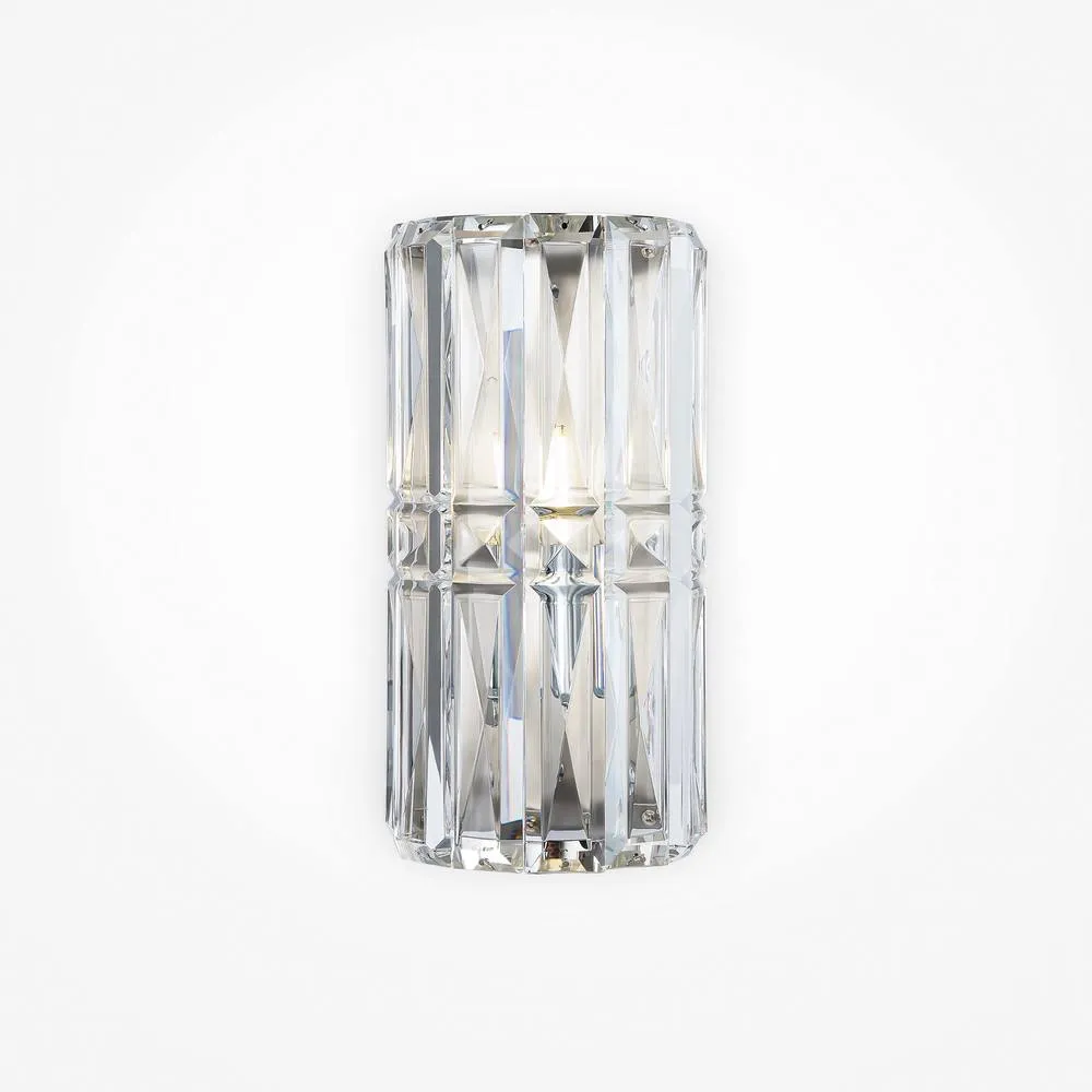 Netlighting Maytoni Facet Classic Wall Lamp Chrome E14 in Grey