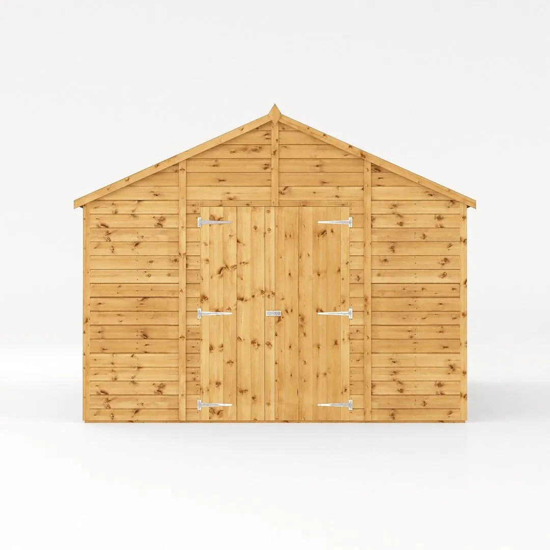 Mercia 16 x 10 Feet Premium Shiplap Apex Workshop - L487 x W322.7 x H252.4 cm in Brown 3