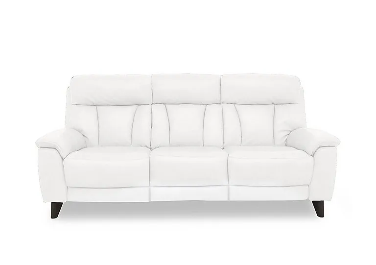 Dreamer 3 Seater Leather Sofa - BV Star White
