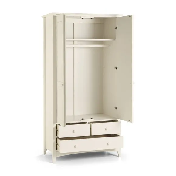 Cameo Double 3 Drawer Wardrobe, Stone 3