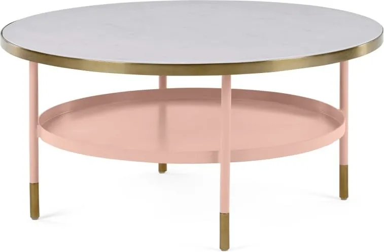 Fox Coffee table, Pink and Marble