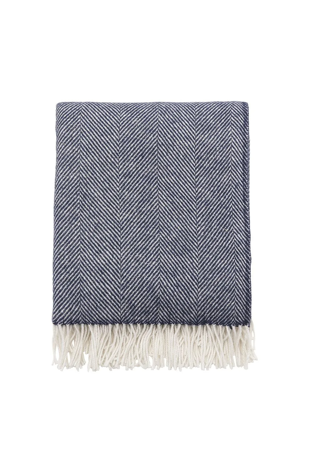 Murmur 'Ennis' Wool Throw in Navy
