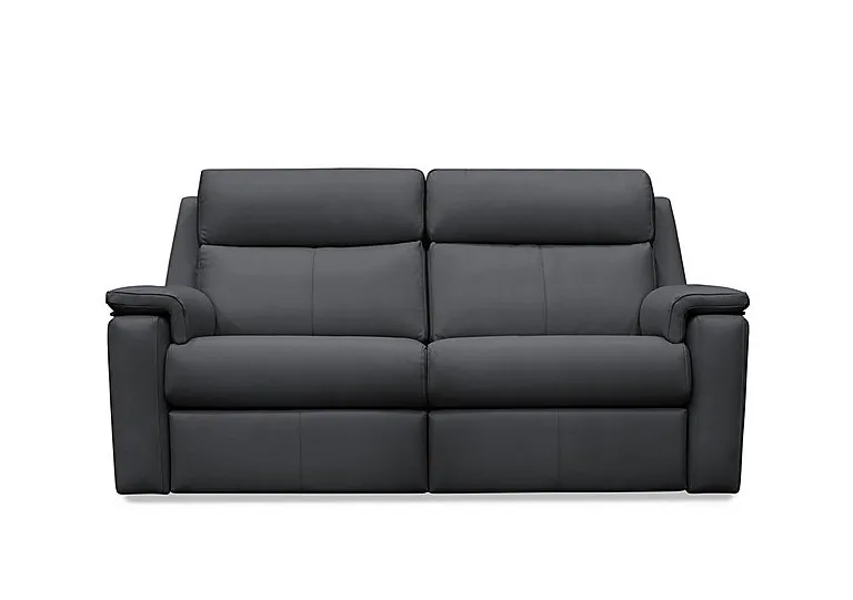 Thornbury 3 Seater Leather Power Recliner Sofa - Cambridge Petrol Blue