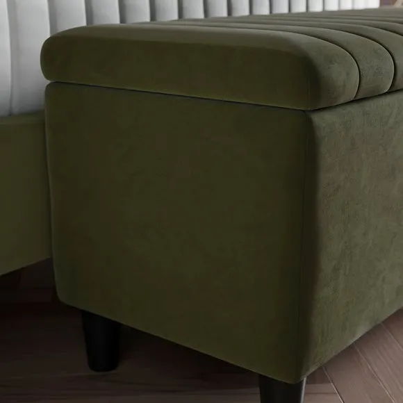 Alara Velvet End of Bed Storage Ottoman 4