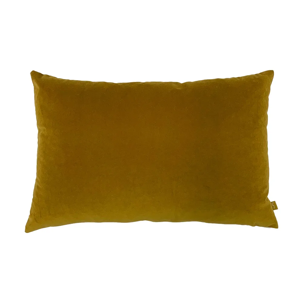 Ava Velvet Cushion - Mustard