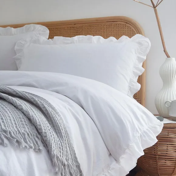 Appletree Cassia Frill 100% Cotton Duvet Cover & Pillowcase Set 2