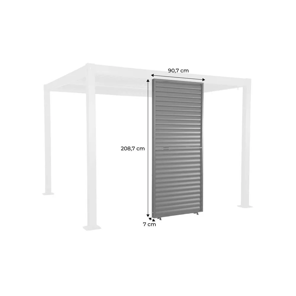 sweeek Adjustable slat louver panel 100cm for Palace pergola in Dark Grey 5