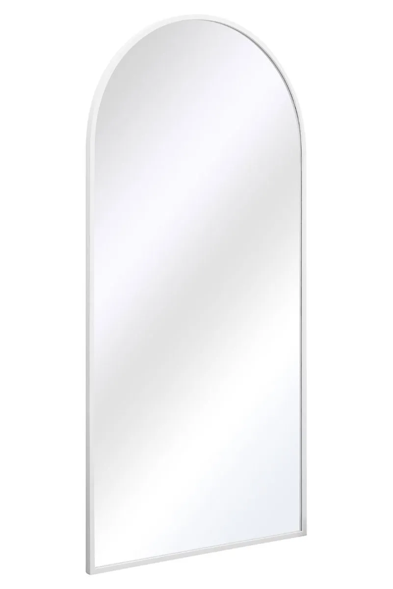 MirrorOutlet White Framed Arched Leaner/Wall Mirror 79" X 39" (200CM X 100CM) 6