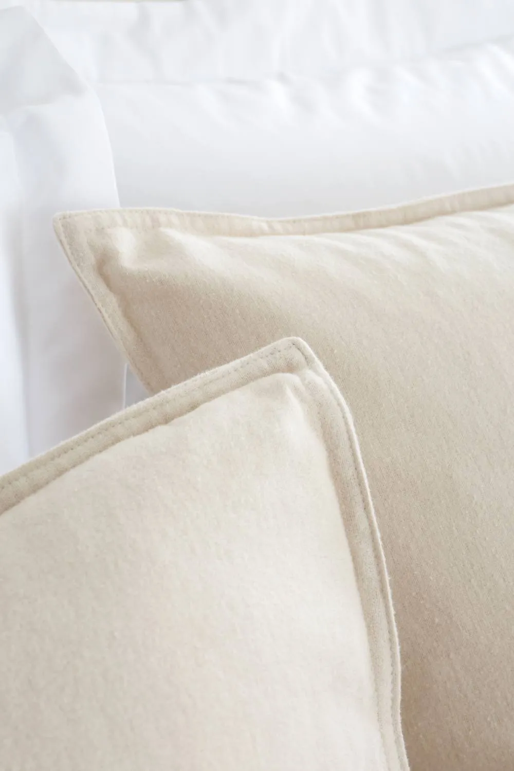 Bianca 'Brushed Embroidery Leaf' Cotton Duvet Cover Set in Natural 4