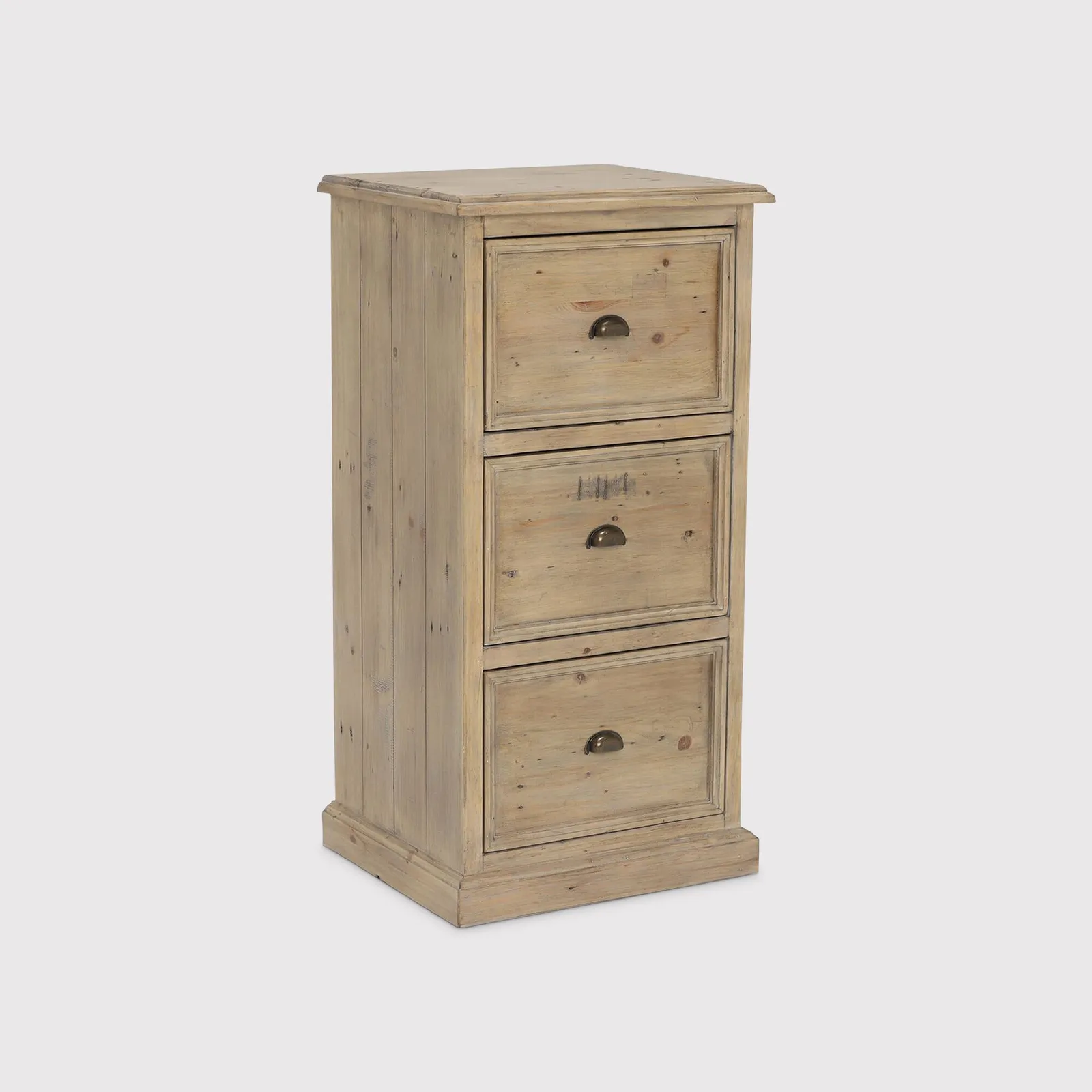 Verberie 3 Drawer Filing Cabinet, Neutral Wood | Barker & Stonehouse