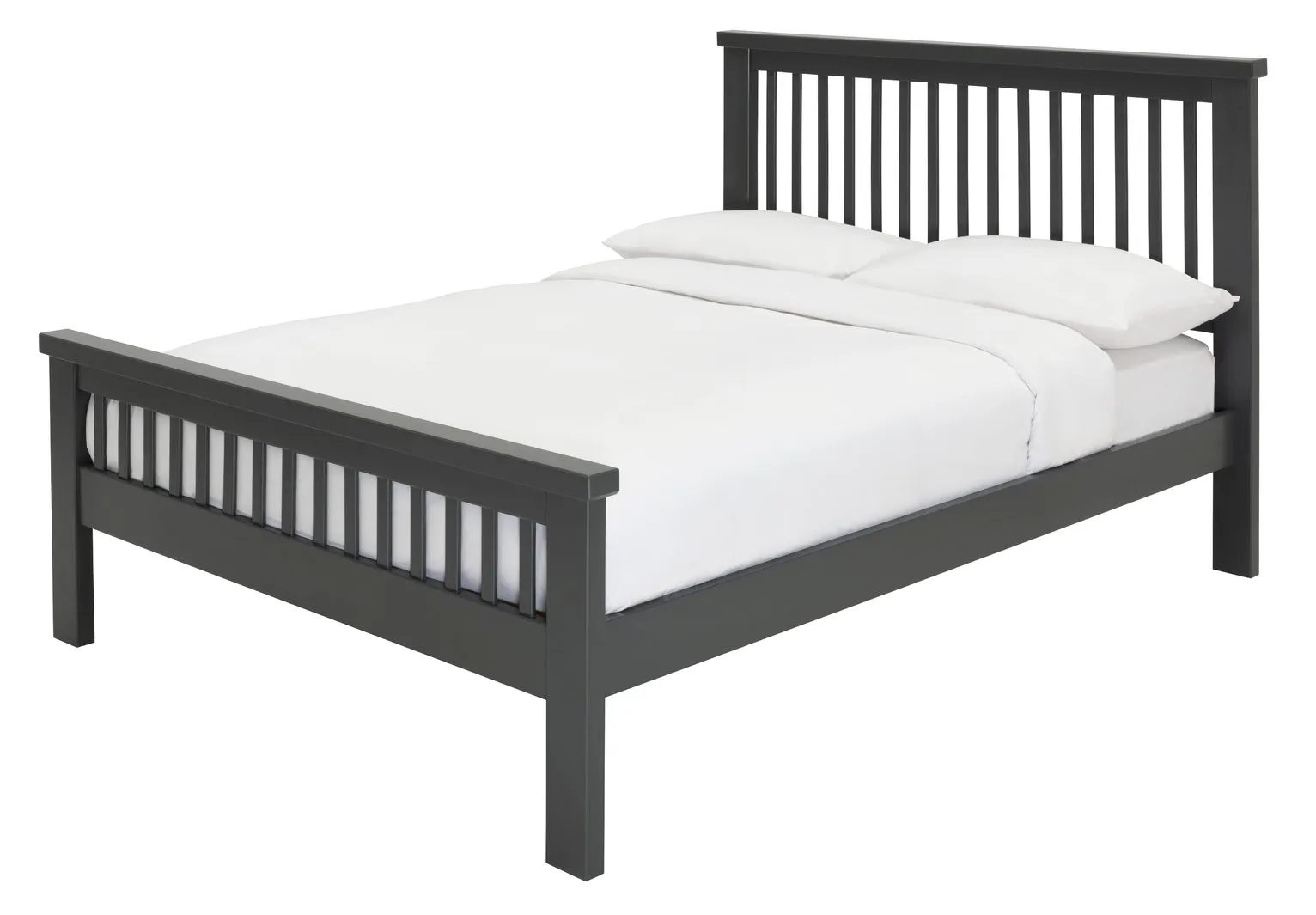 Argos Home Aubrey Kingsize Bed Frame - Charcoal