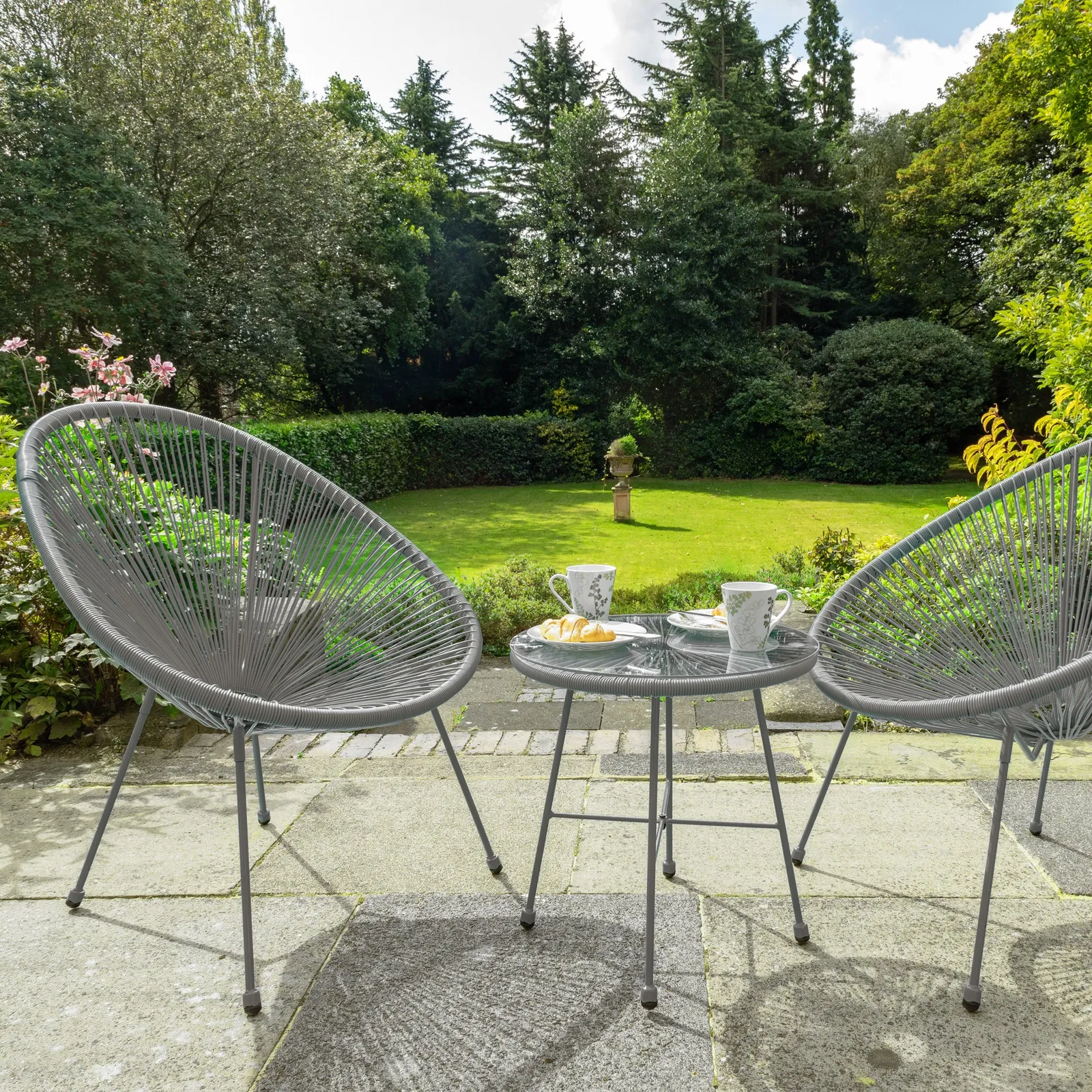 Monaco 2 Seater Egg Chair Bistro Set