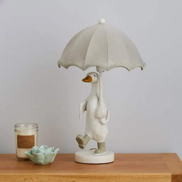 Darcy Resin Duck White Table Lamp 2