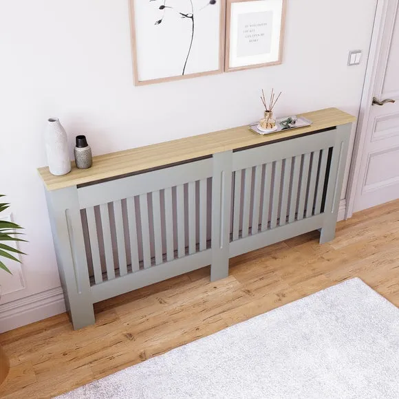 Return - Vida Designs Arlington Radiator Cover, Grey, Extra Large 5