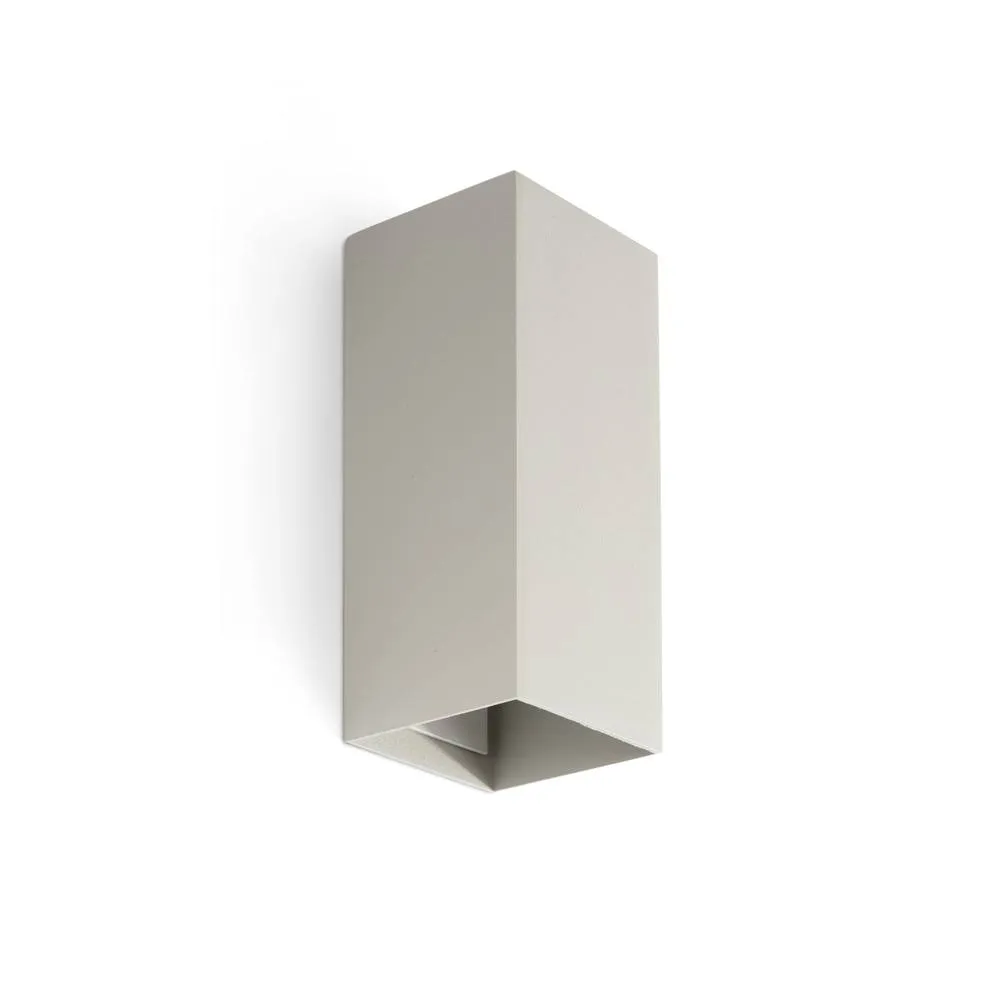 Netlighting Lune Square Up & Down Wall Lamp Grey 2x GU10