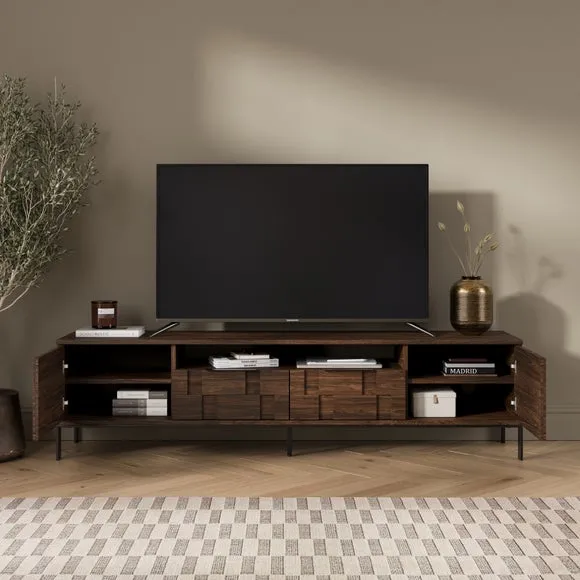 Watson Extra Wide TV Unit for TVs up to 80", Wood Effect 2