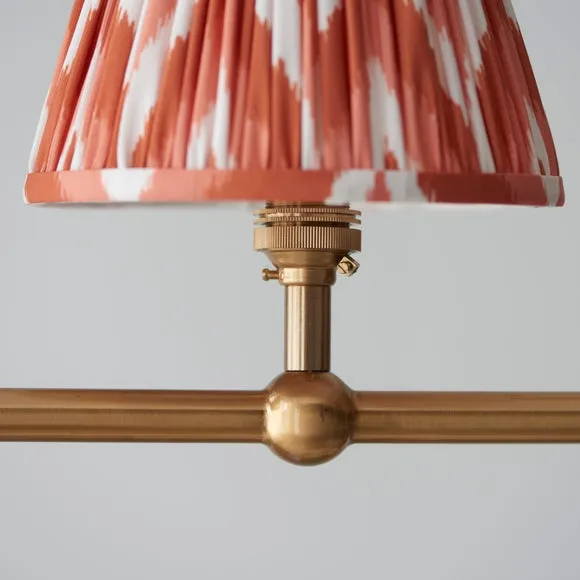 Vogue Javier 4 Light Adjustable Diner Light with Orange Zigzag Lamp Shades 3