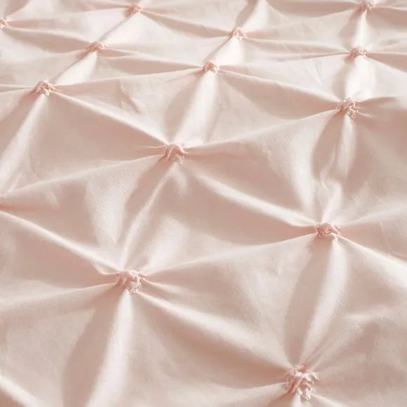 Aster Pintuck 100% Cotton Duvet Cover & Pillowcase Set 3