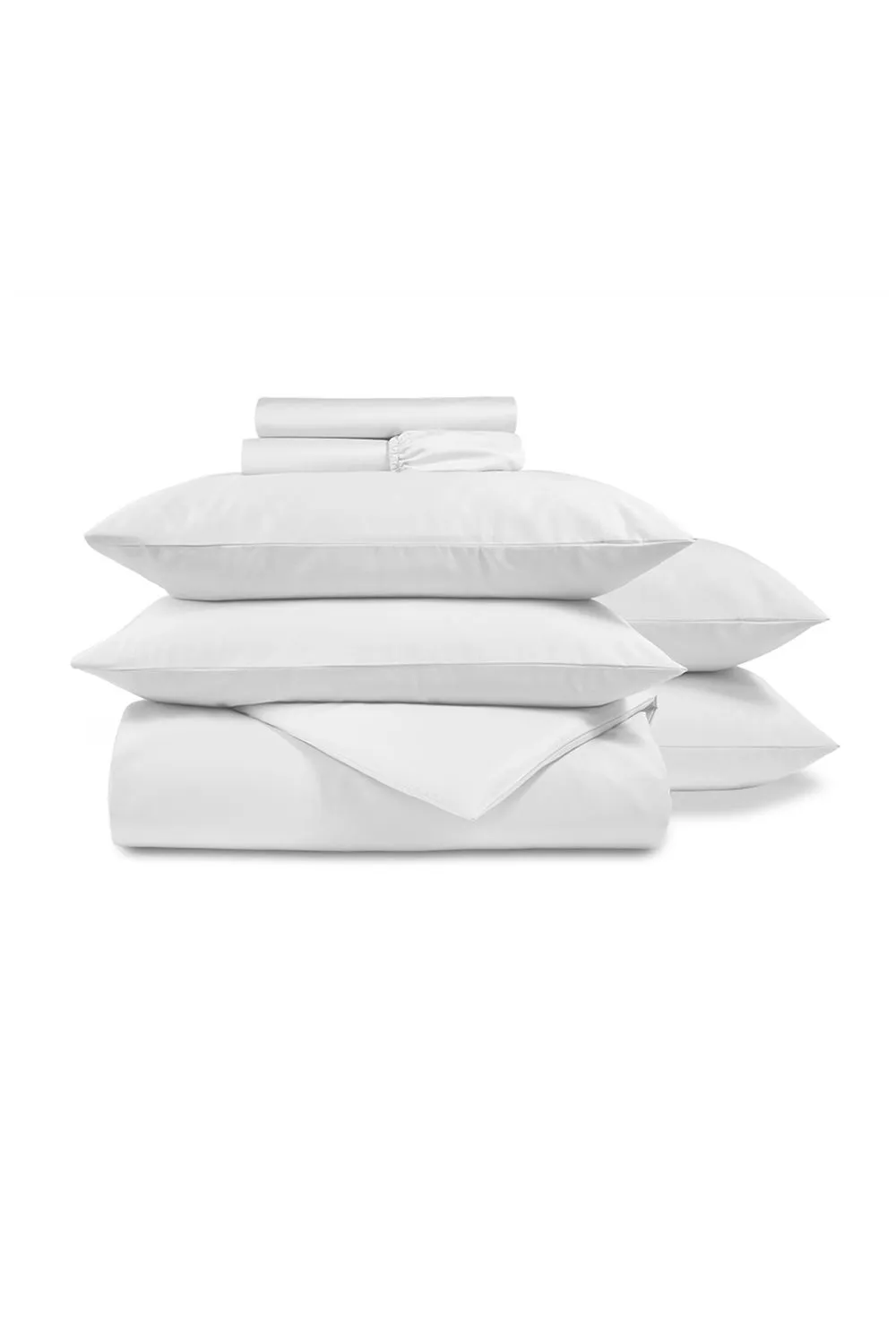 CHRISTY 400TC Luxury Cotton Sateen Plain Dye Bedding Gift Set Bundle in White 1