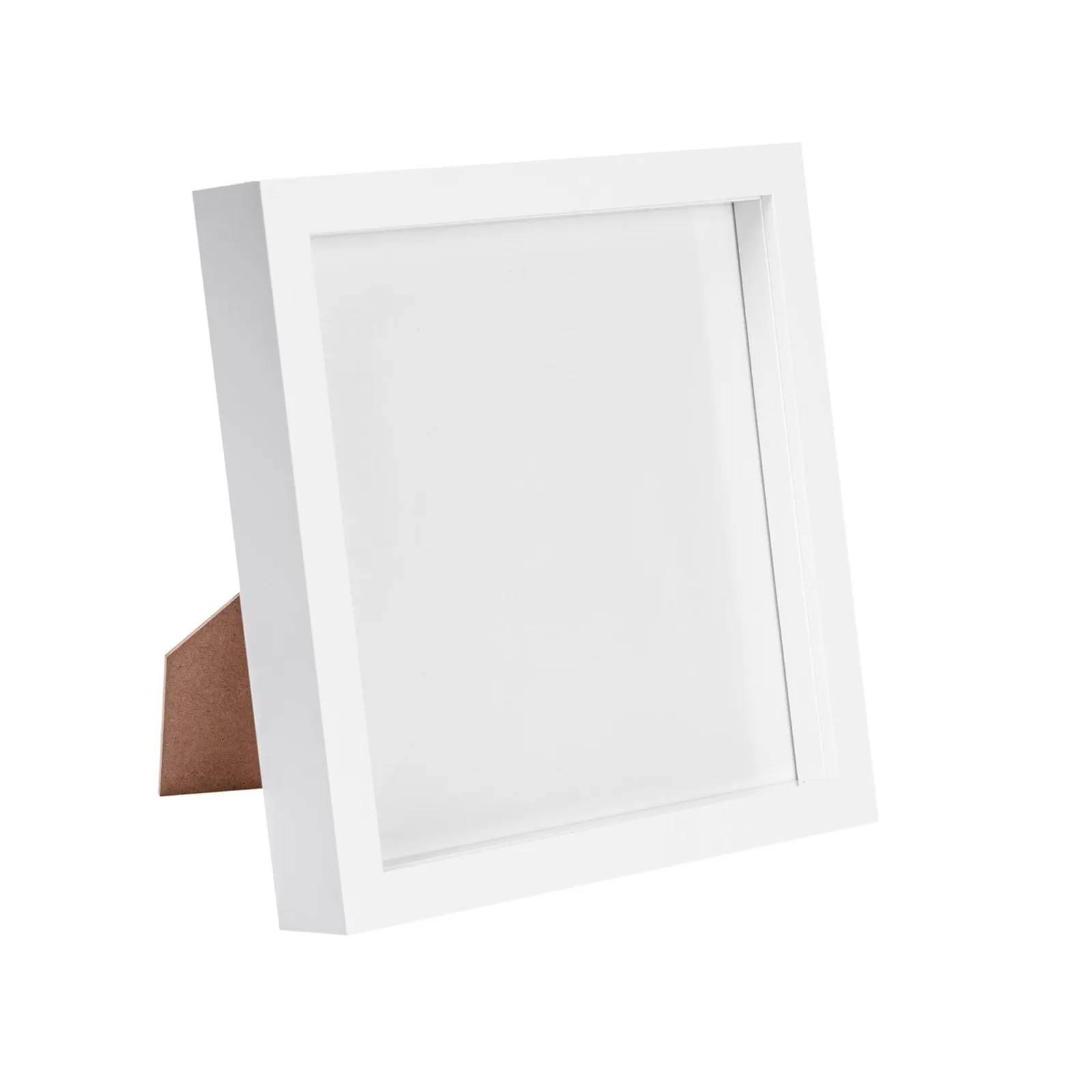 Nicola Spring 3D Box Photo Frame - 8" x 8" - White