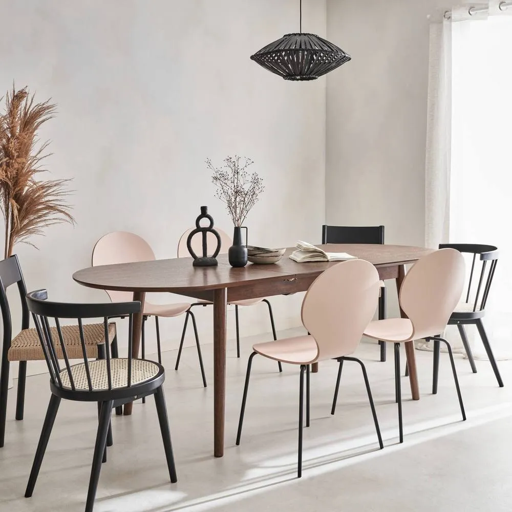 sweeek 6 to 8-seater extendable oval dining table in Dark Brown 6