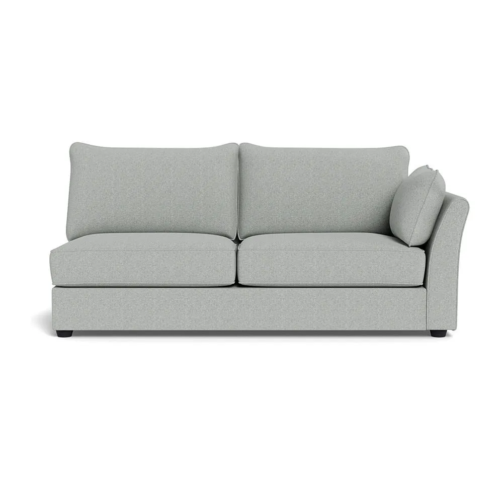 Heal's Tailor Large Right Hand Facing Corner Unit Melton Wool Limestone Black Feet 1