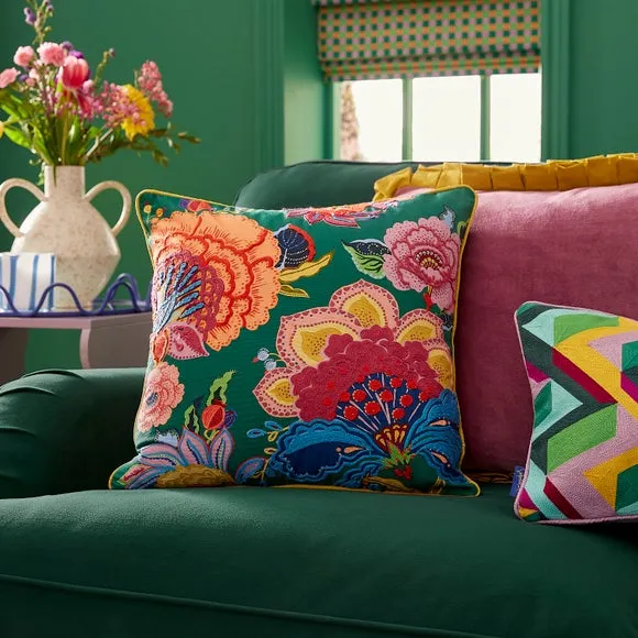 Sophie Robinson Enchanted Floral Cotton Square Cushion 4