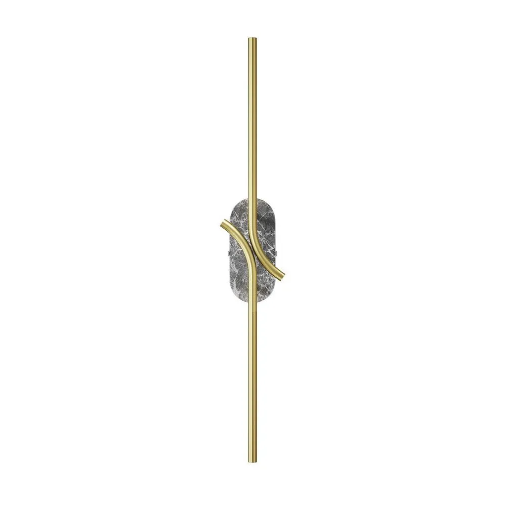 Netlighting RenAIssance Modern Wall Lamp Brass Grey 3000K 200lm White Shade in Gold
