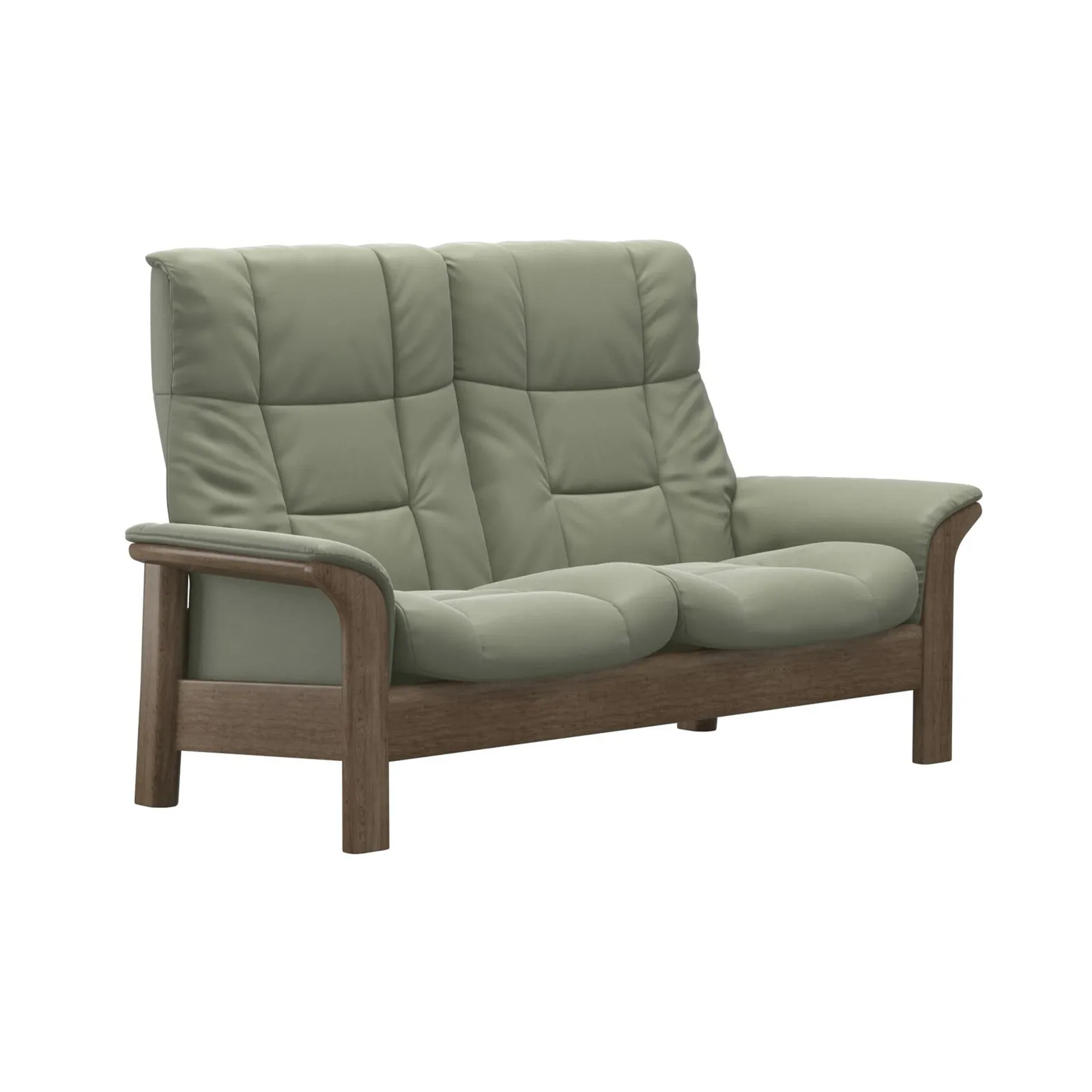 Stressless Buckingham 2 Seater Recliner Sofa, Grey Leather | Barker & Stonehouse 2