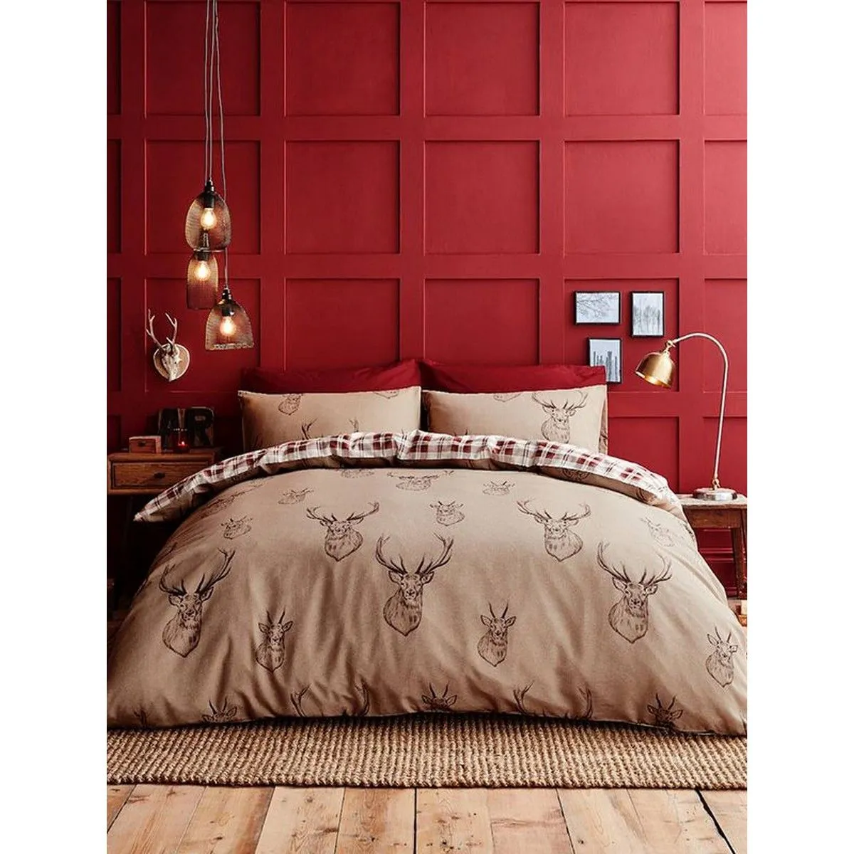 Catherine Lansfield Stag Duvet Cover Set in Beige 4