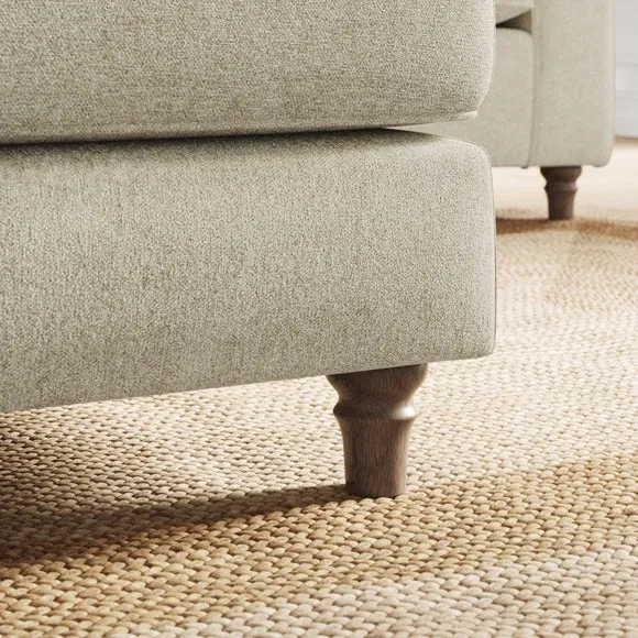 Flori Soft Chenille Footstool 4