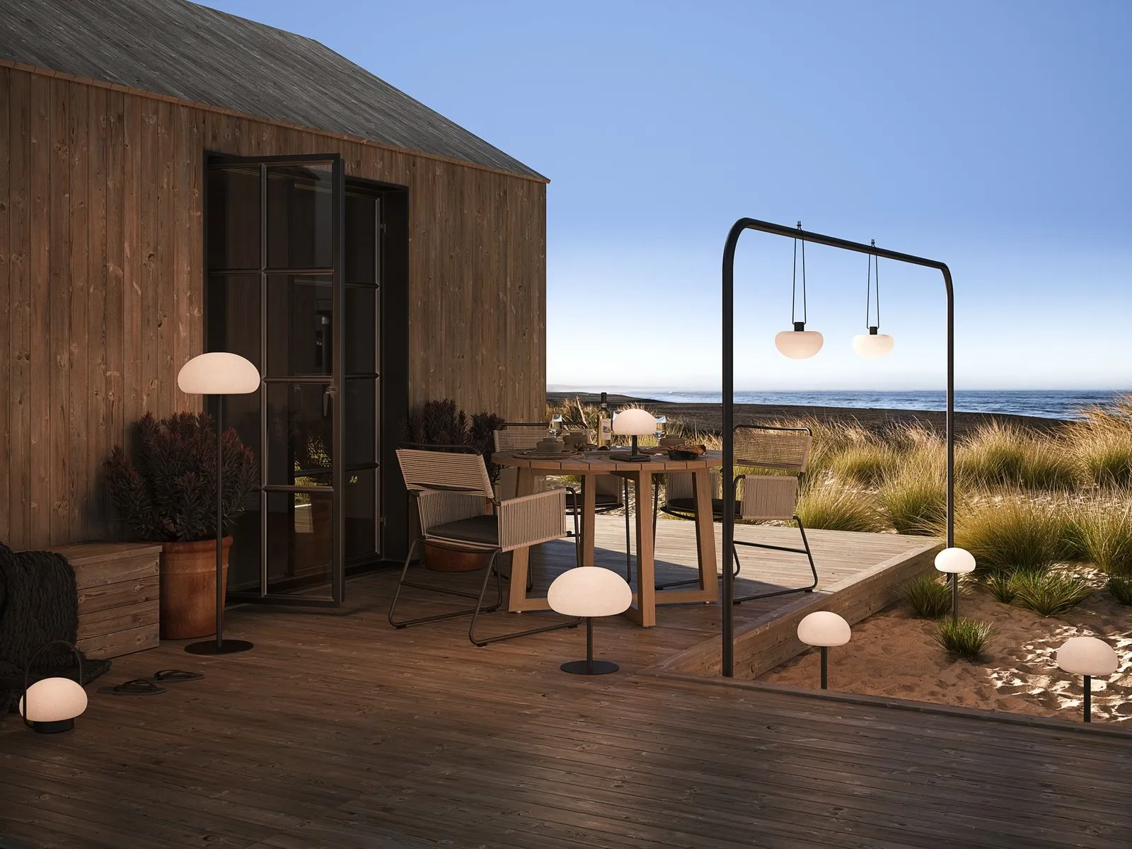 Nordlux Sponge Outdoor Portable Light Table Lamp White Garden LED IP65 3