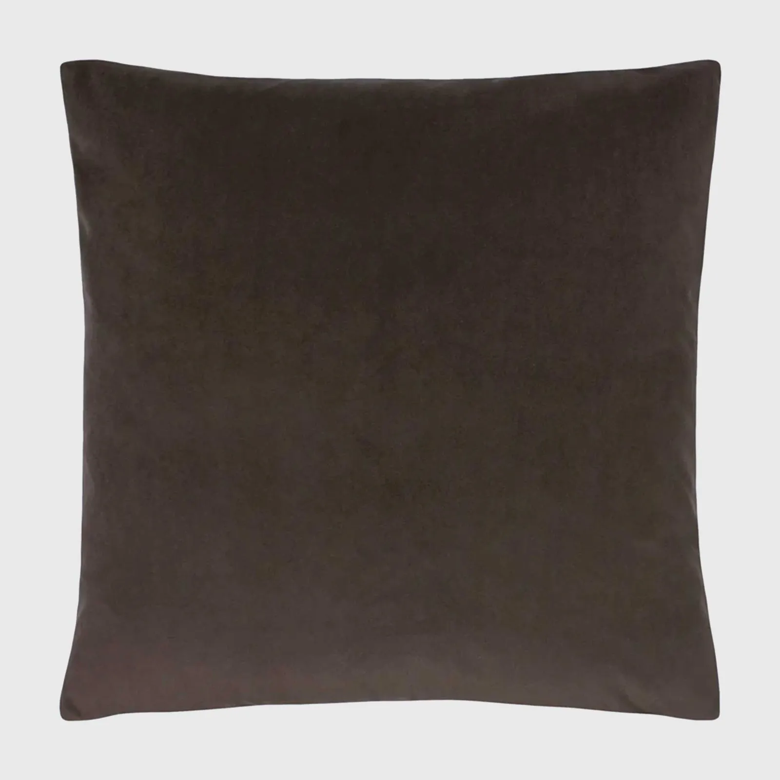 Truffle Velvet Cushion, Square, Brown Polyester | Barker & Stonehouse