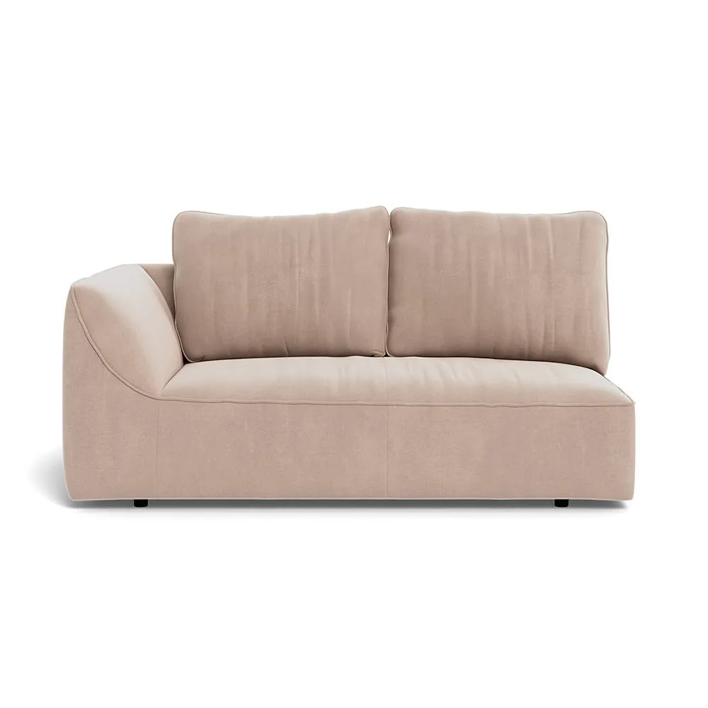 Heal's Morven Left Hand Facing 2 Seater Unit Smart Velvet Pebble 1