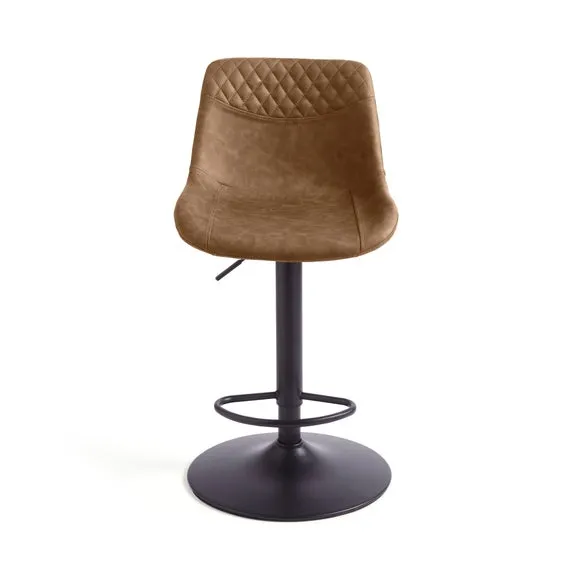 Walden Height Adjustable Bar Stool, Faux Leather 6