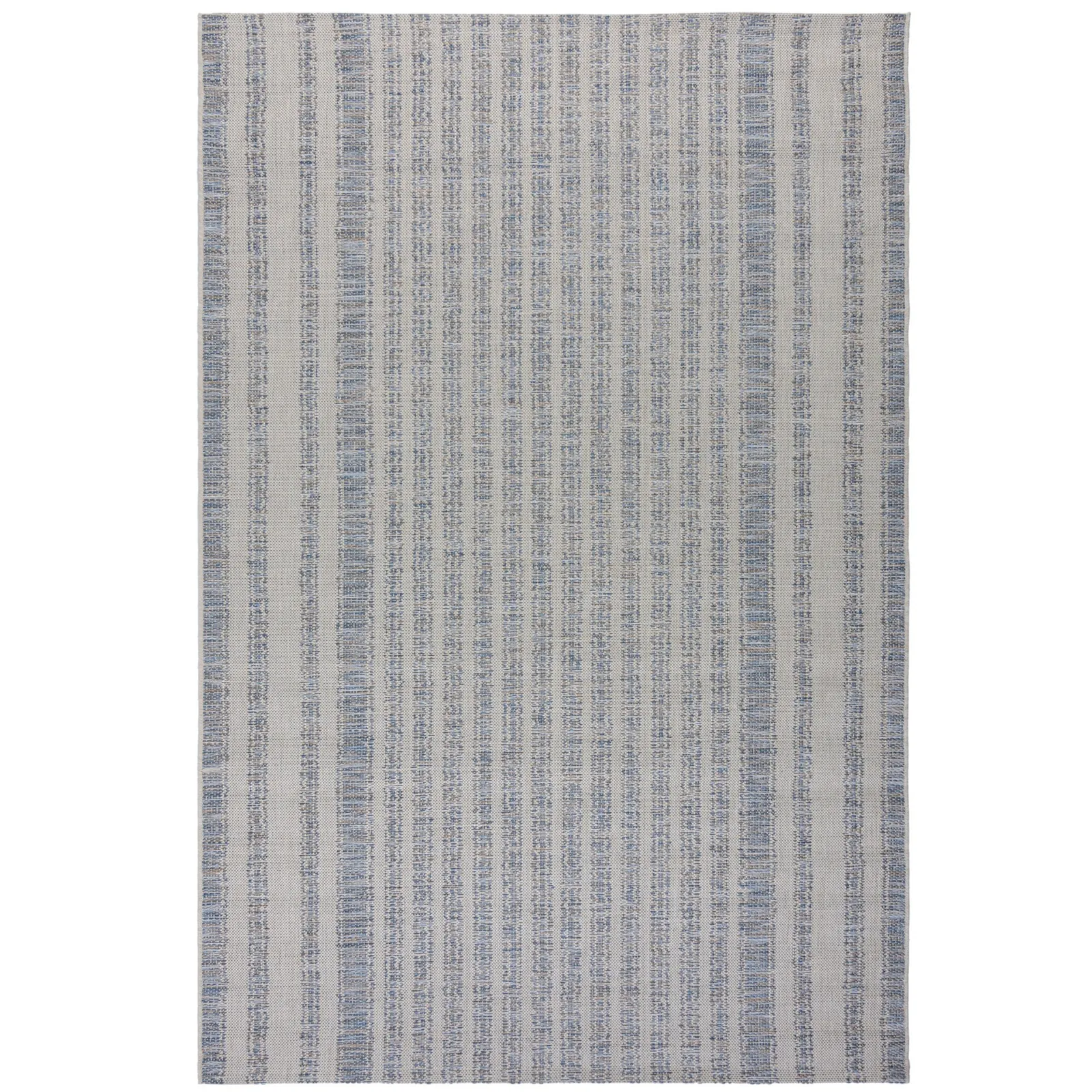 Stripe Indoor Outdoor Rug Grey, Blue and Brown