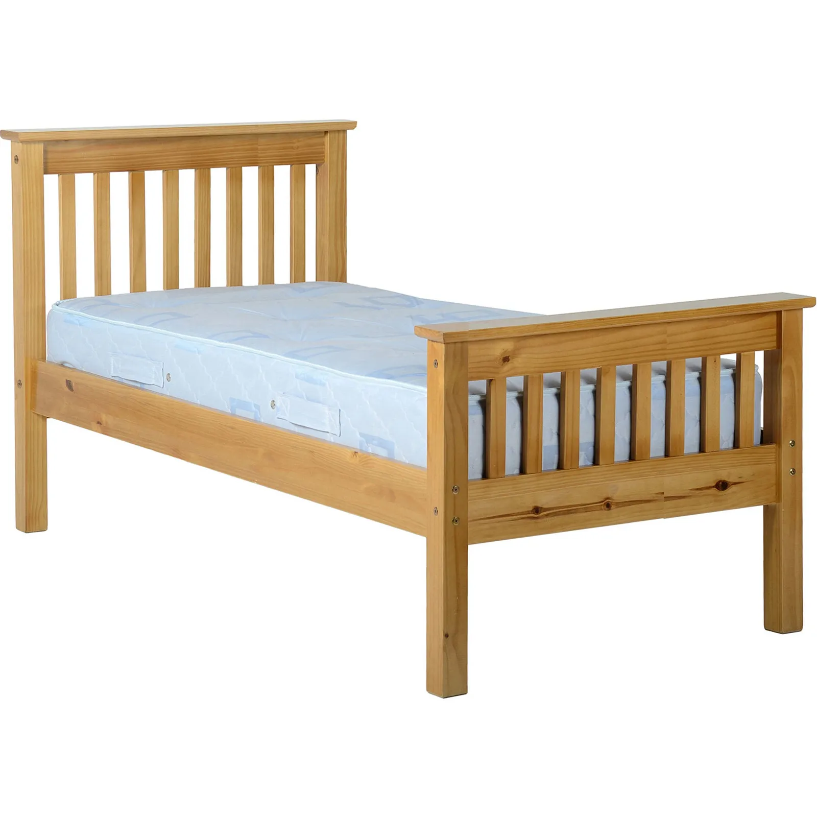 Monaco Pine High Foot End Bed Frame Brown