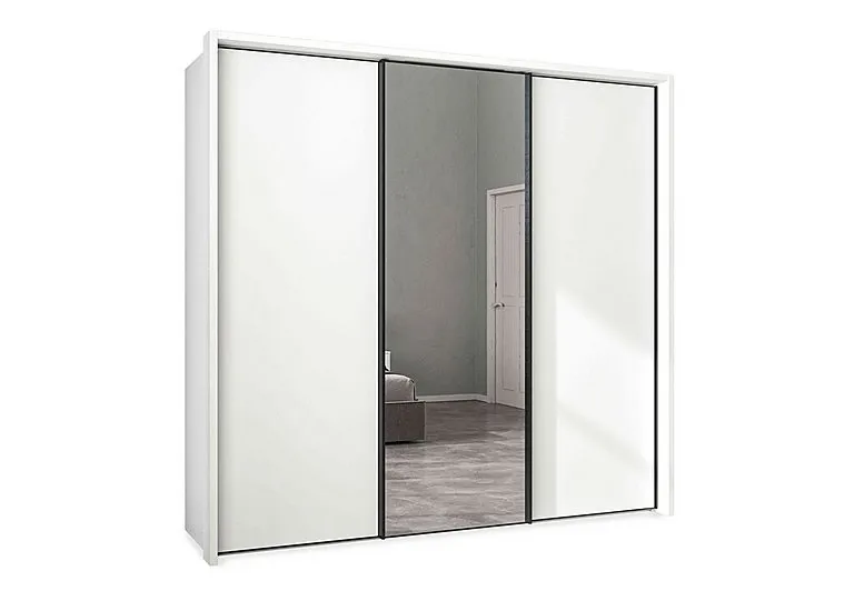 Dallas 235cm 3 Door Sliding Wardrobe with Centre Mirror Door