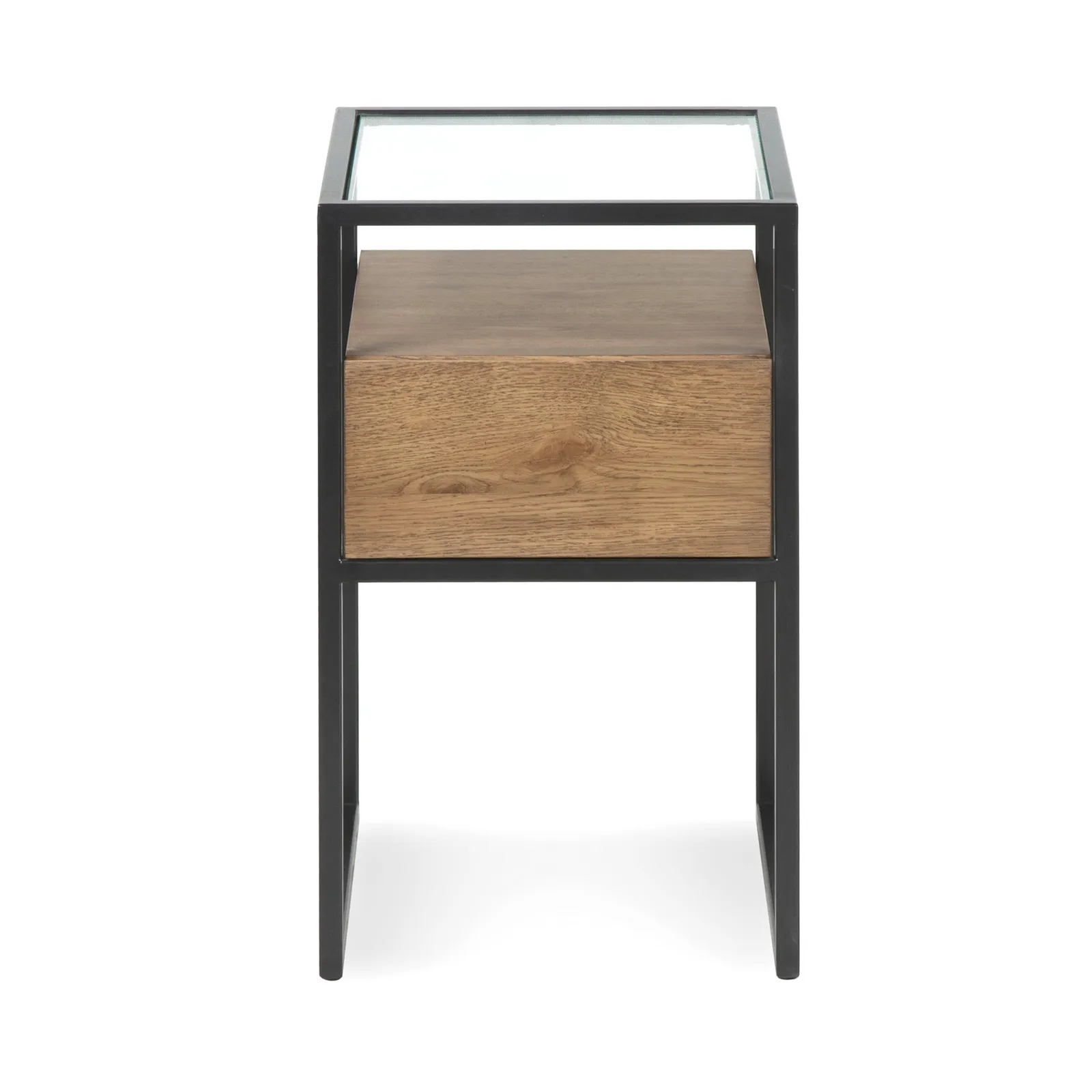 Dillon Side Table Oak Brown and Grey