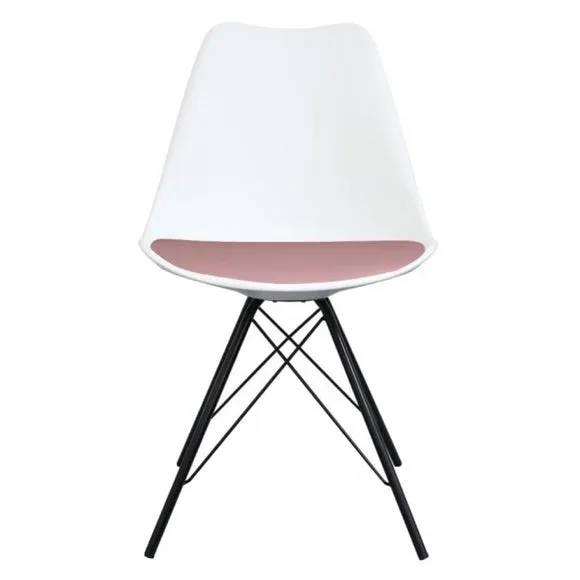 Fusion Living Soho White Plastic Dining Chair 3