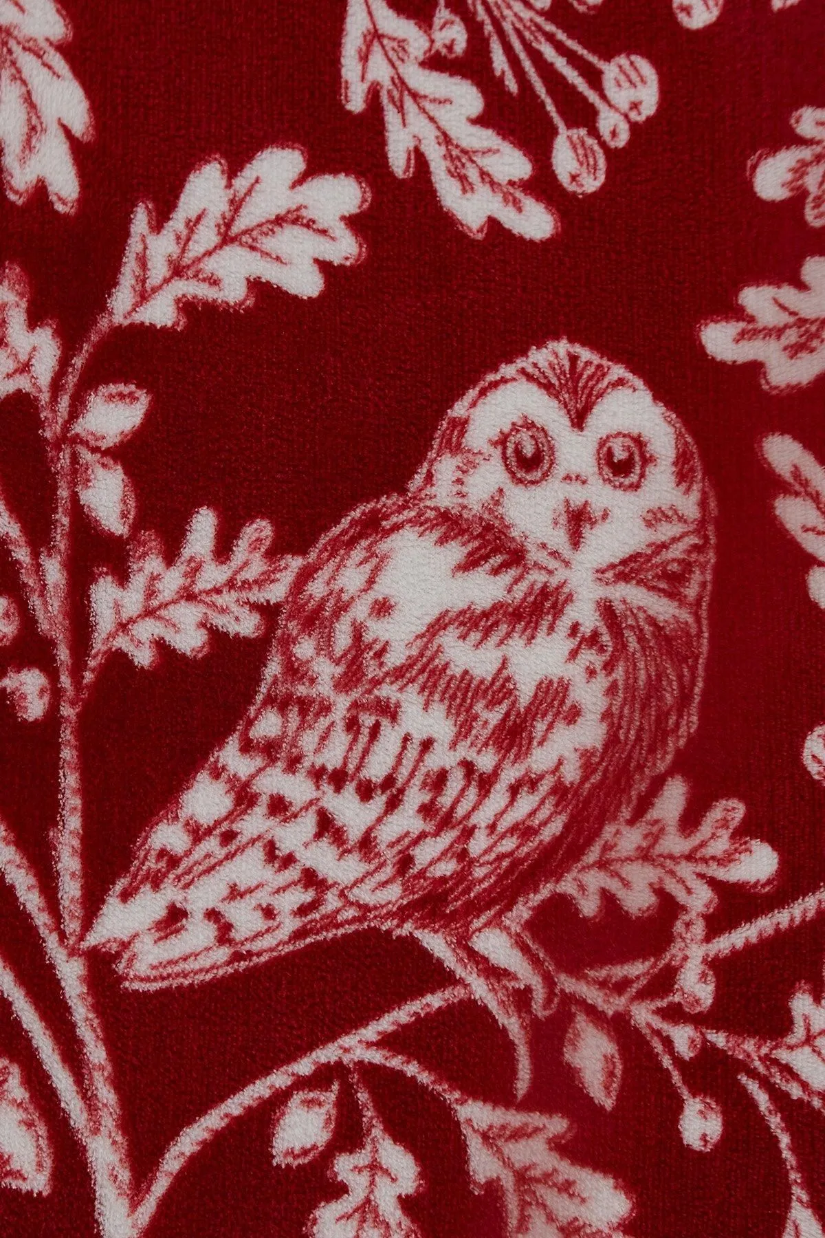 Dreams & Drapes 'Woodland Owls' Fleece Duvet Cover Set in Red 4