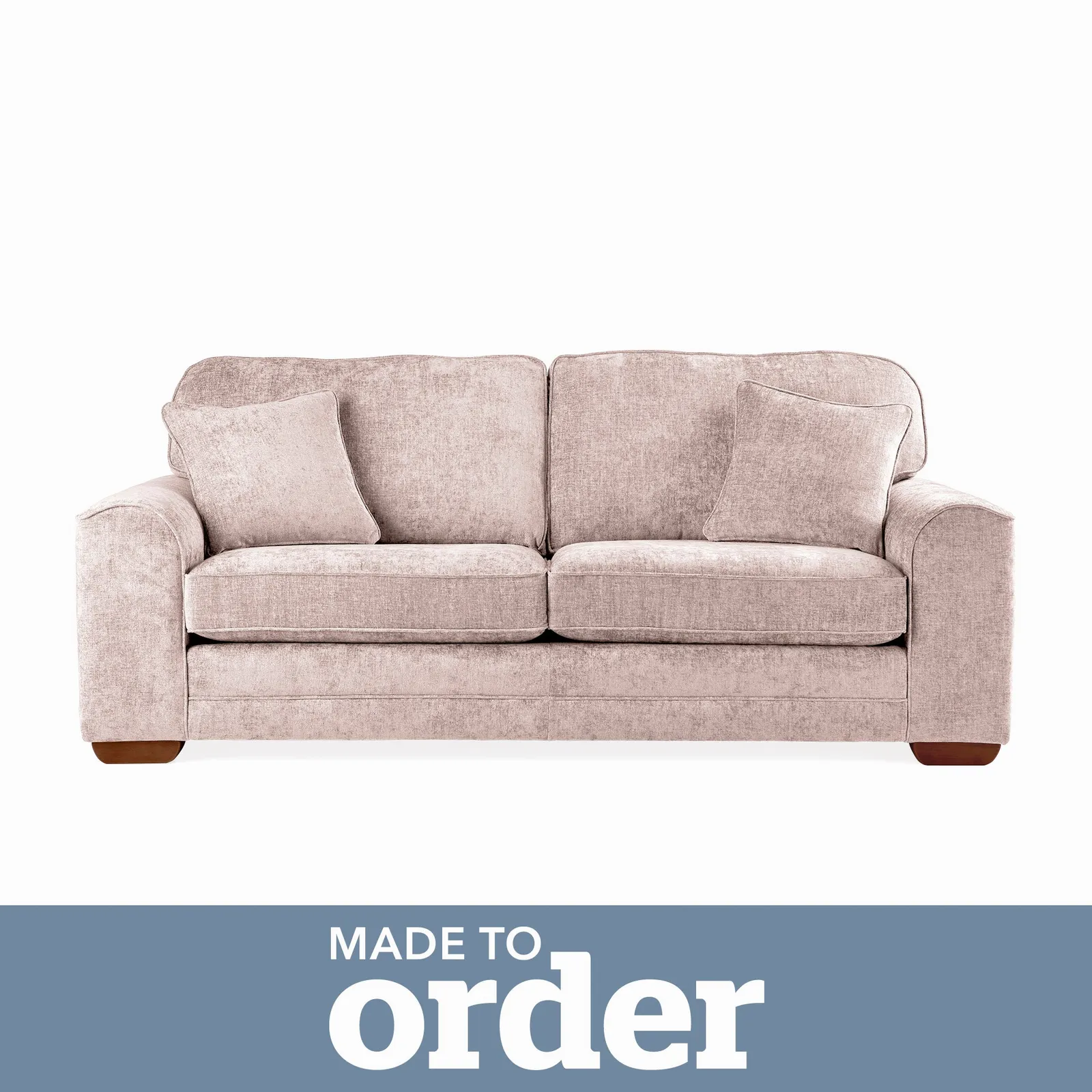 Morello 3 Seater Sofa Luxury Chenille Premium Chenille Rosewood