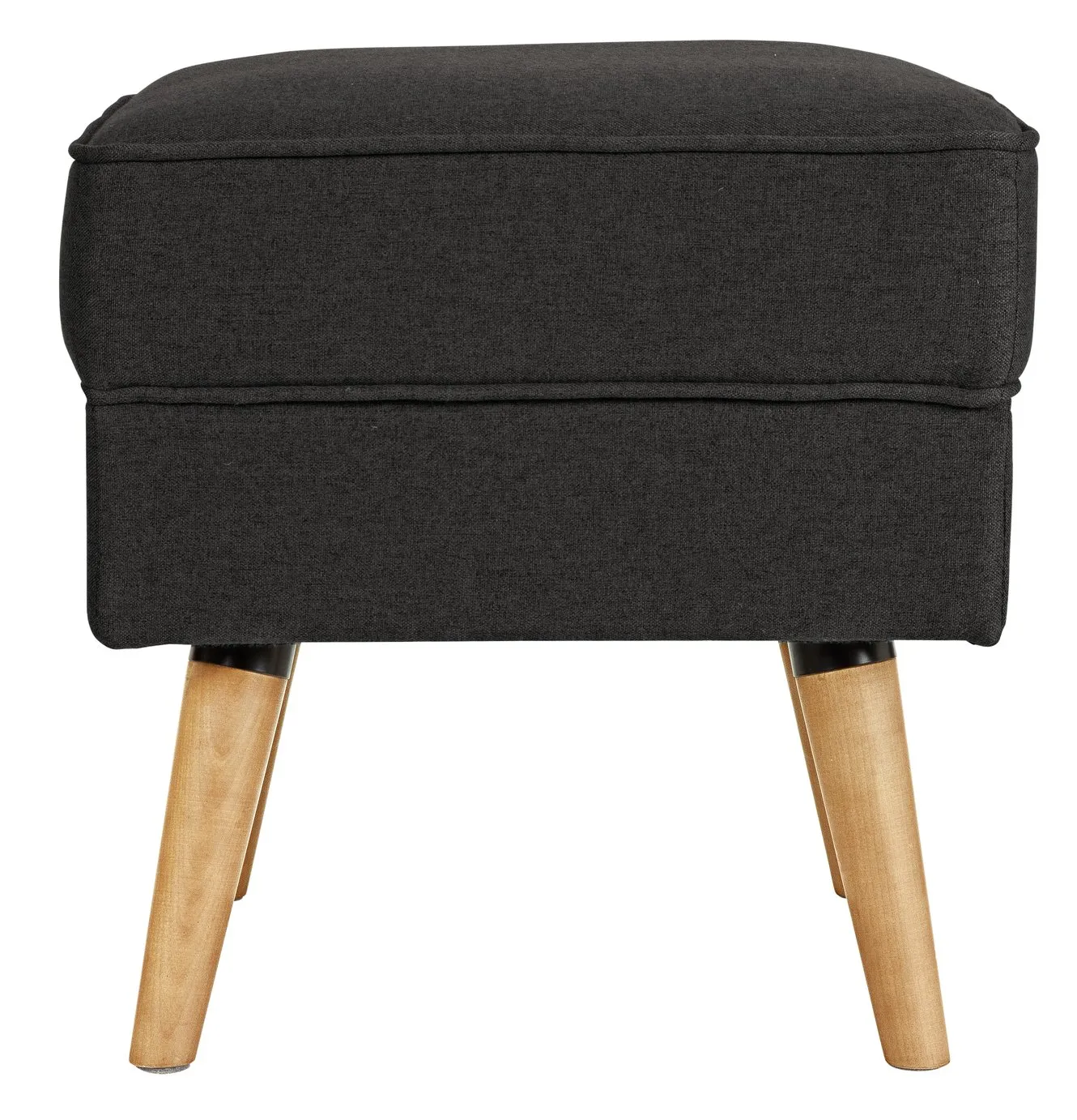 Habitat Callie Fabric Footstool - Charcoal