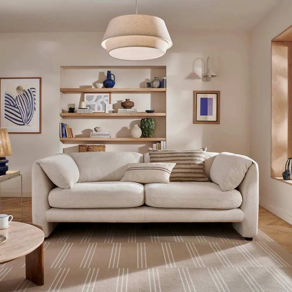 The Great Sofa Company Mabel 3-Seater Boucle Sofa in Cream