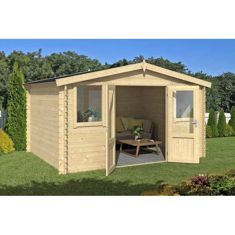 Lasita Maja Ltd Dallas-Log Cabin, Garden Room, Home Office - L410.9xW312xH233.7 cm in Light Tan